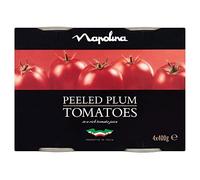 Napolina Peeled Plum Tomatoes in Tomato Juice (4x400g) - Pack of 2