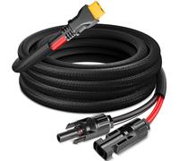 Naponal 12AWG-25ft Advanced Solar to XT60 Charging Cable,Redesign Solar Panel Connector to XT60i Adapter Extension Wire for EF ECOFLOW RIVER DELTA Portable Power Station RV Solar Panel Solar Generator