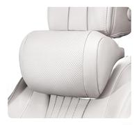 Nappa Leather Car Neck Sturdy Designed for All Seasons Fit Adjustable Straps Soft Support for Vehicle Maintenance(White)