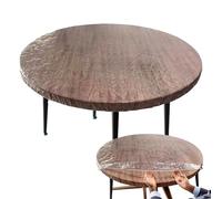 Nappe Round Transparent PVC - Imperméable, Durable Aux Intempéries Et Aux Rayures Avec Sangle Élastique | Protection De Table Pour Intérieur/Extérieur, Fêtes, Mariages, Cuisine Et Jardin