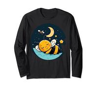 Napping Bee pajama on Bee Sleeping Long Sleeve T-Shirt