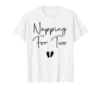 Napping For Two Funny Pregnant Mom Pregnancy Maternity Joke T-Shirt