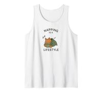 Napping Is a Lifestyle Funny Cozy Cat Sleep Tank Top