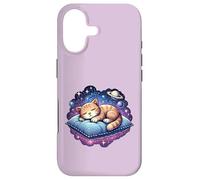 Napping Kitten on a Floating Cushion Among the Planets Case for iPhone 17