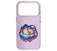 Napping Kitten on a Floating Cushion Among the Planets Case for iPhone 17 Pro