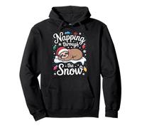 Napping Through the Snow Sloth Lovers Cozy Christmas Vibes Pullover Hoodie