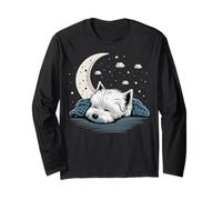 Napping Westie pajama West Highland White Terrier Sleeping Long Sleeve T-Shirt