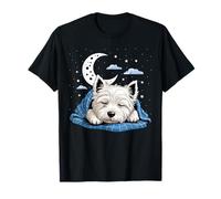 Napping Westie Pajama West Highland White Terrier Sleeping T-Shirt