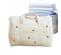 Nappy Bag for Women - Large Changing Bag with Cotton Embroidered Carry Bag for Pregnancy Clinic | Cute Mum Nappy Carry Bag | The Stylish Travel Bag Can Be In A Backpack, Rabbit., see description, See