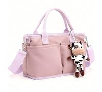 Nappy Bag Organiser - Multi-Pocket Storage with Customizable Compartments, Lightweight Water-Resistant Baby Care Organiser for On-the-Go, Suitable for Baby Shower for New Mums (Peach-pink)
