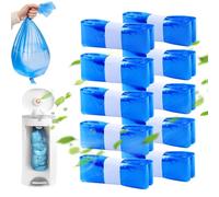 Nappy Bin Refill,10Pack Baby Scented Nappy Bags,Holds 2800 Newborn Diapers,Diaper Pail Refill Bags,Anti-Odor Antibacterial Nappy Disposal Bag Compatible With G-enie/A-ngelcare/T-ommee (Blue-1)