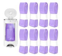 Nappy Bin Refill Bags Set - 8 Pack 4.5m Compatible with Tommee Tippee, Angelcare, Genie, Munchkin Diaper Pail - Hold 270-300 Nappies | Easy Disposal | Strong | Scented (Purple)