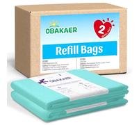 Nappy Bin Refills 2 Pack Nappy Bin Bags Nappy Liners Compatible With Korbell 16L Bin and Litter Champ Odor Lock and Germ Protection Baby Diaper Pail Liner