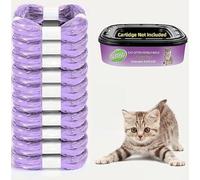 Nappy Bin Refills Bag - 6 Pack 15ft Scented Nappy Bags Diaper Pail Refill Bags Compatible With Tommee Tippee, Twist and Click and Angelcare Refill Cassettes (Purple, 10Pack)