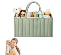 Nappy Caddy - Baby Essentials for Newborn, Stylish Nappy Caddy Organiser with Removable Divider, 15x10x7" Nursery Storage Bag for Mum-to-Be, Newborn Essentials, Baby Shower Gifts for Boy or Girl