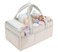 Nappy Caddy Organiser with Handle, New Born Gifts for Diapers & Baby Wipes | Felt Diaper Caddy Organizer, Unique Stylish Baby Shower Gifts, Baby Accessories, Nursery Decor, Newborn Essentials, for Mum