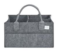 Nappy Caddy, Tiny To Tots Grey New Born Baby Essentials Bag, Removable Module Inserts, Wide Side Pockets, Lightweight & Easy To Carry Handle, 100% Polyester