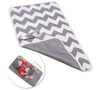 Nappy Changing Mat, Foldable Diaper Pad Waterproof Travel Changing Mat with Gray Waves for Home Travel Outside（60 * 35 cm /23.62 * 13.77 in)