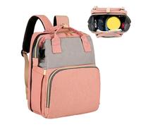 Nappy Changing Mat Waterproof Large Capacity Portable Outdoor For Both Men And Women, This Diaper Bag Ensures Convenient Sharing Of The Nappy, Pink, riferimento alla descrizione, Please refer to