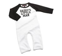 Nappy Head Daddy's Little Man Black Romper Suit/Babygrow 0-3 Months
