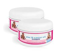 Nappy Rash Cream Pack of 2 x 200ml | Zinc & Castor Oil Protective Barrier Cream | Lanolin-Free for Babies