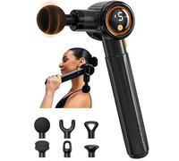 Napre Massage Gun Deep Tissue, Muscle Massage Gun with Extended Handle and 3 Adjustable Angles,Percussion Handheld Back Massager for Neck/Shoulders/Waist/Legs/Body Pain Relief with Case,Black