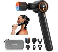 NAPRE Massage Gun with Heat and Cold,Massage Gun Deep Tissue with Extension Handle & 3 Adjustable Angles,Handheld Percussion Back Massager for Muscle/Neck/Body Pain Relief with Case, Black
