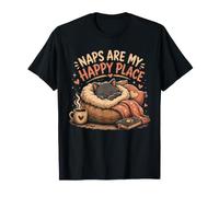 Naps are My Happy Place Sleeping Cat Coffee T-Shirt