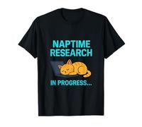 Naptime Research In Progress Cat Humor Graphic T-Shirt