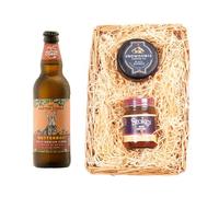 Napton Cider Wicker Hamper Gift | Butterbox Bold Medium Cider 5.4% ABV 500ml | Snowdonia Black Bomber Cheese | Stokes Beer Chutney | Luxury Gift Basket
