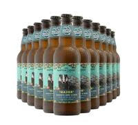 Napton Cidery Major Smooth Dry Cider | 6.0% ABV | Slightly Sparkling | 12 x 500 ml Glass Bottles | Vegan, Gluten-free, No Artificial Flavours