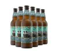 Napton Cidery Major Smooth Dry Cider | 6.0% ABV | Slightly Sparkling | 6 x 500 ml Glass Bottles | Vegan, Gluten-free, No Artificial Flavours