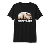 Napybara Funny Capybara Taking A Nap Pun Premium T-Shirt