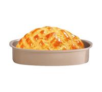 Naqqios Oval Cheesecake Mould - Flannera Filipino Milk Flan Mould | Cake with Bait Elliptical Cheesecake, Empty Leaf Mould Portable Carbon Steel - Not Layer for the Home