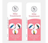 Naqua 2 BOXES - Ivermectin 1% 5ml - VET STRENGTH - Mite treatment for large birds. Parrots, macaws, cockatoos. Any bird over 500g. Also kills lice, fleas & ticks. Vet strength bird medicine.