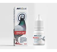 Naqua AviSolve mite treatment for pigeons birds - Ivermectin 0.35% - 5ml - VET STRENGTH - Spot-on. Also kills lice, fleas & ticks. Vet strength bird medicine.