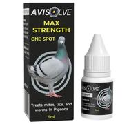 Naqua Ltd AviSolve Max Strength ONE SPOT - Mite treatment for pigeons birds - Ivermectin - 5ml - VET STRENGTH - Spot-on. Kills lice, fleas & ticks. Vet strength bird medicine.