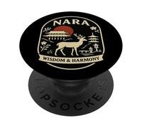 Nara Wisdom & Harmony Retro Japan Heritage Design PopSockets Adhesive PopGrip