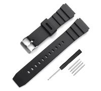 Narako Black Silicone Rubber Watch Band 18mm 20mm 22mm Fit for Seiko Watches Replacement Divers Model PVC Watch Strap for Men and Women 20mm black