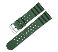Narako Silicone Curved Line Watch Bands 20mm 22mm Quick Release Fit for Seiko Watches Replacement Rubber Sport Watch Straps for Diving Watches (22mm, Green)