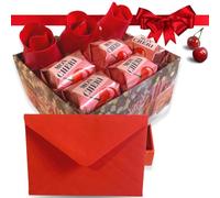 NARAMAKI Mon Cherì Christmas Gift Ideas Round Box + Chocolates Mon Cherì (Small Square)