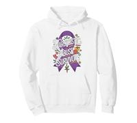 Narcissistic Abuse Awareness Month Purple Ribbon Survivor Pullover Hoodie