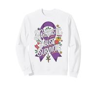 Narcissistic Abuse Awareness Month Purple Ribbon Survivor Sweatshirt