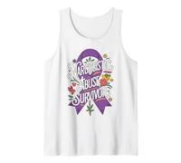 Narcissistic Abuse Awareness Month Purple Ribbon Survivor Tank Top