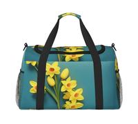 (Narcissus) Durable Twill Travel Tote Bag Large Capacity Handheld & Crossbody Bag for Weekend Trips,Sports,and Outdoor Activities