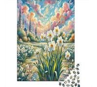 Narcissus Jigsaws Puzzle Colourful Durable Engaging Multicoloured Flower Coloured Flower Jigsaw Puzzles for Adults And Kids Age 6+ Family Gathering Gift 70x50cm/1000pcs