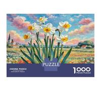 Narcissus Puzzle for Adults 1000 Pieces Cactus in Vibrant Flower Field Educational Game Challenge Decompression 70x50cm/1000pcs