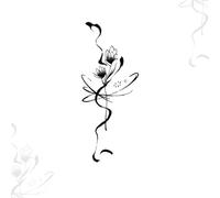 Narcissus Temporary Tattoo Stickers, Beautiful Girl Pattern Stickers, Waterproof, Lasting 1-2 Weeks, Fake Tattoos(1pcs)