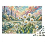 NarcissusJigsaw Puzzle Flower Sea of Flowers Non Toxic Couples Logic Training Party Game Best Puzzle Gift 1000 Pieces 70x50cm/1000pcs