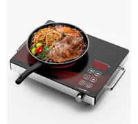 Nardea Single Electric Hob Portable, 3500W Table Top Electric Stove Cooker, Plug in Electrical Ceramic Infrared Hot Plate for Camping, Kitchen w/3-hour Timer, Safety Lock